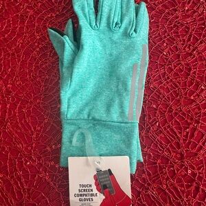 Touch Screen Compatible Teal Gloves